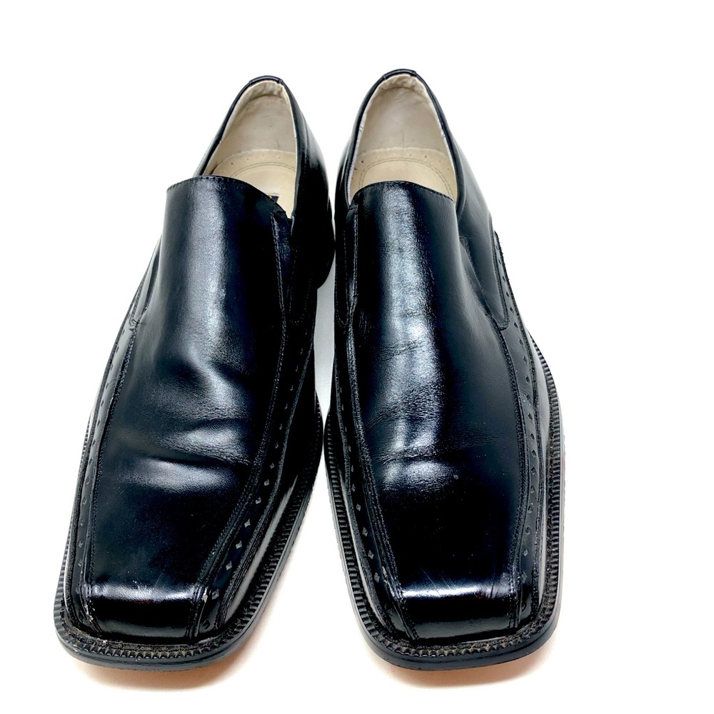 Stacy Adams Black Square Toe Leather Shoes Sz 13M